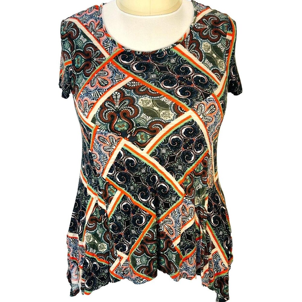 Cable & Gauge Women's White and Blue Shirt